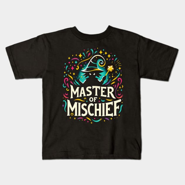 Master of Mischief - Wizard Trickster - Fantasy Kids T-Shirt by Fenay-Designs